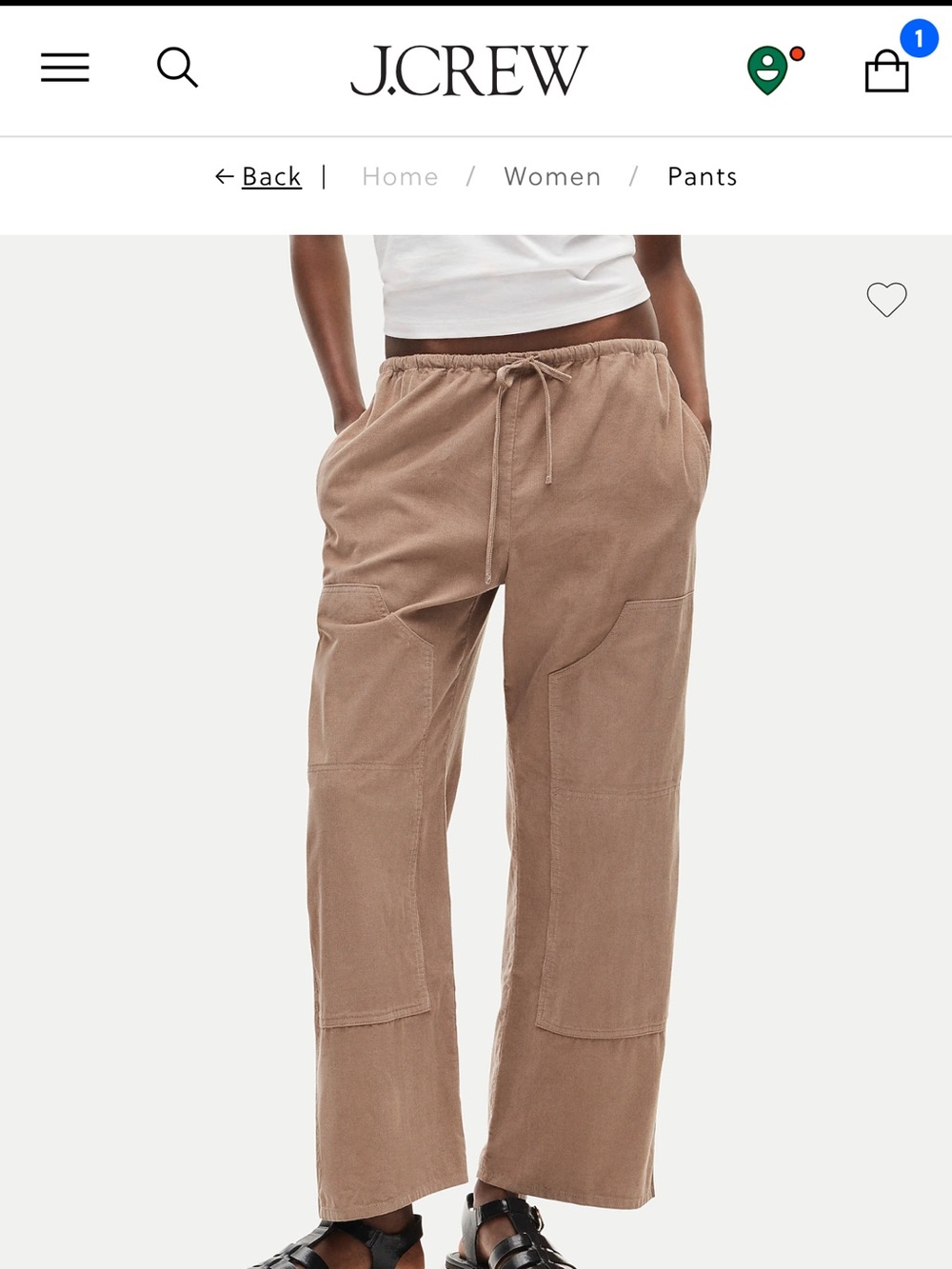 J. Crew Luna Pant in Lightweight Corduroy SMALL